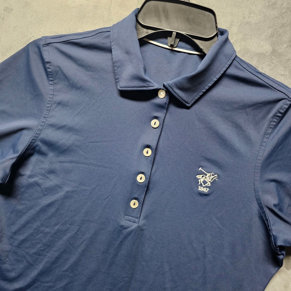 Peter Millar Womens Navy Blue Performance Golf Polo Shirt Small LE0EK00S 1887